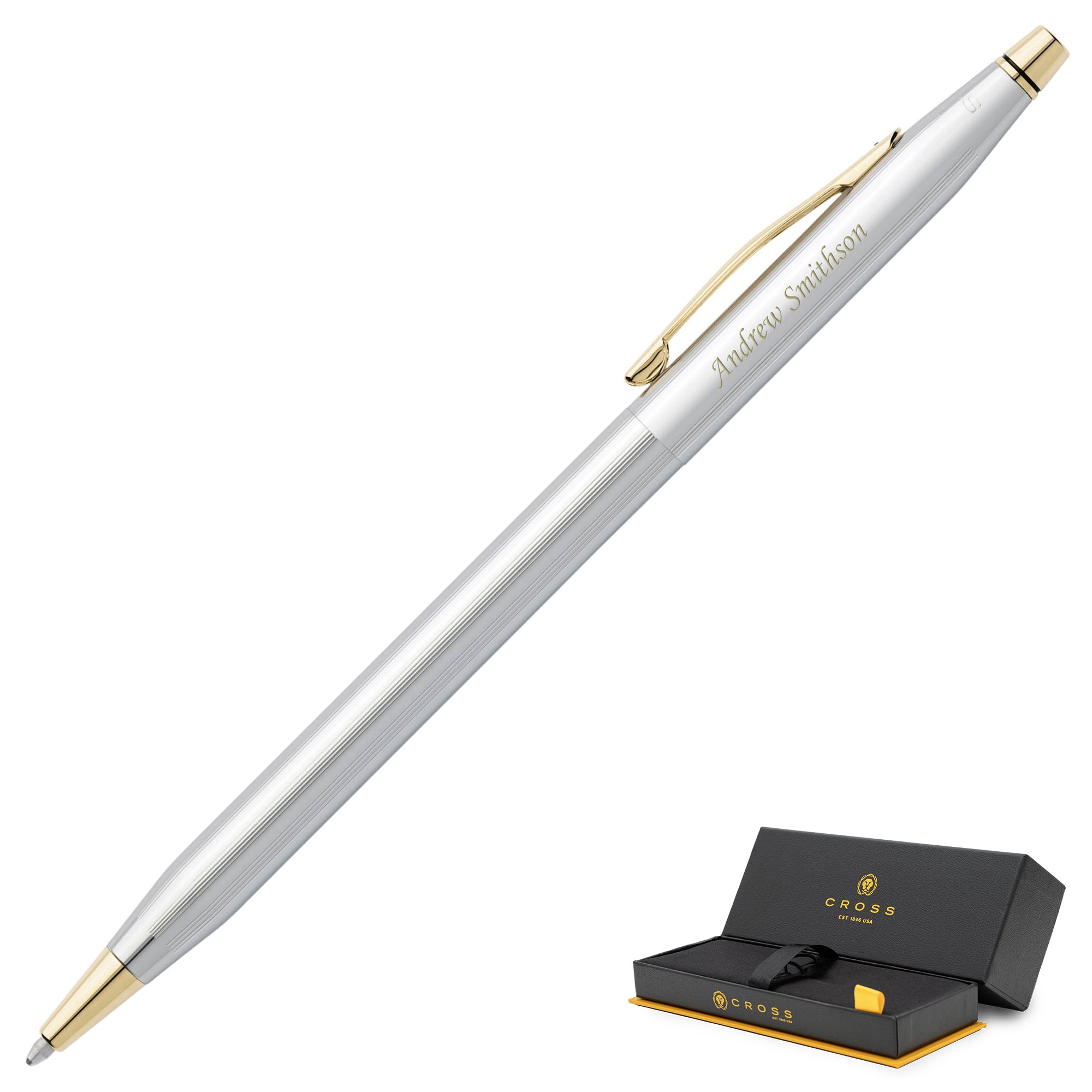 This Cross Classic Century Medalist Ballpoint Pen embodies timeless elegance and meticulous craftsmanship, perfectly presented in a gift box.